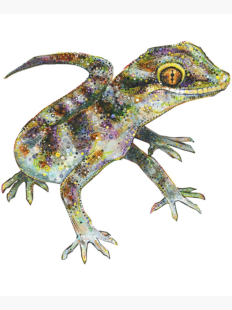 Bynoe's gecko painting - 2012 by gwennpaints