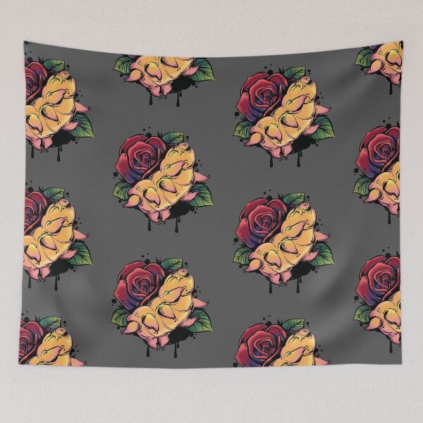 Item preview, Tardigrade Rose Colorful Tattoo designed and sold by supermara.