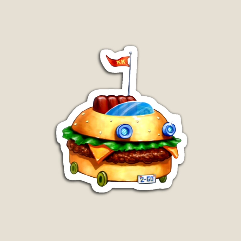 Spongebob s Patty Wagon Magnet for Sale by santis stickers Redbubble