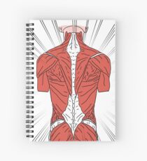 Back Muscles Anatomy Illustration Spiral Notebook
