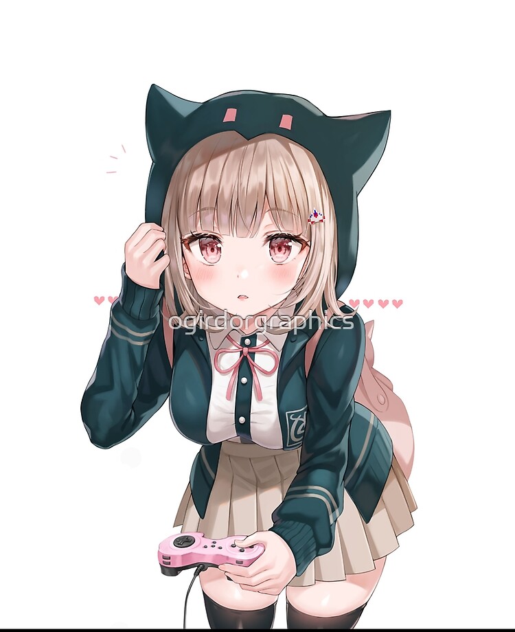 anime gamer girl school beauty cat  ipadhülle  skin