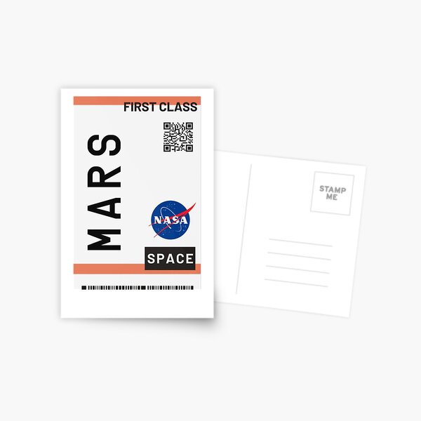 Best Seller - Mars plane ticket nasa Postcard