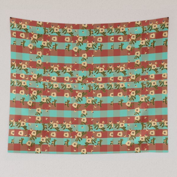 Item preview, Plaids and Florals Turquoise Flannel designed and sold by DeLislesRT.