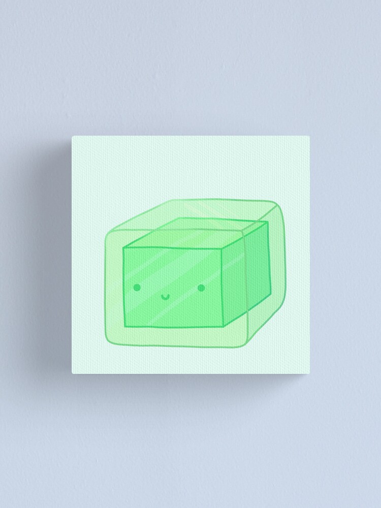 Cute Kawaii Minecraft Slime Canvas Print By Sophisoap Redbubble