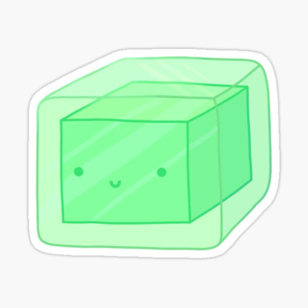 Cute Kawaii Minecraft Slime Sticker By Sophisoap Redbubble