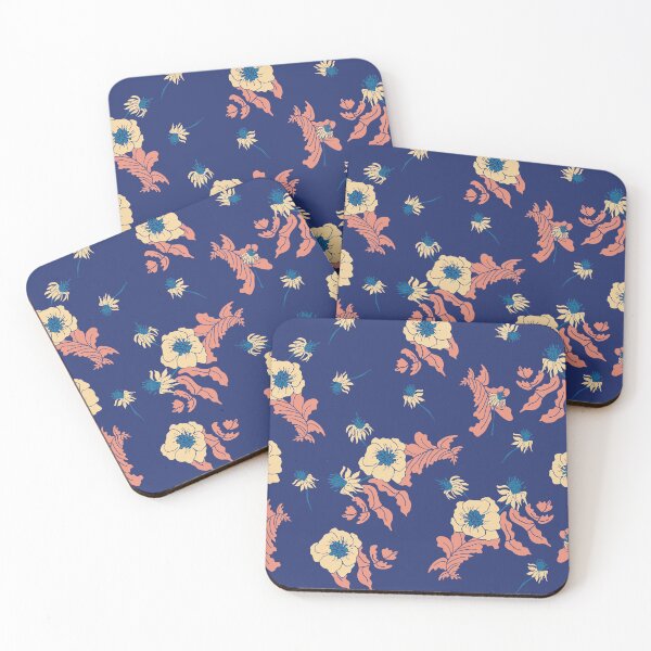 Item preview, Flowers and Blossoms Blue and Pink Surface Pattern Design designed and sold by DeLislesRT.