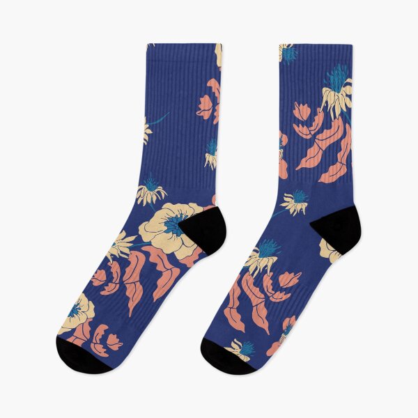 Item preview, Flowers and Blossoms Blue and Pink Surface Pattern Design designed and sold by DeLislesRT.