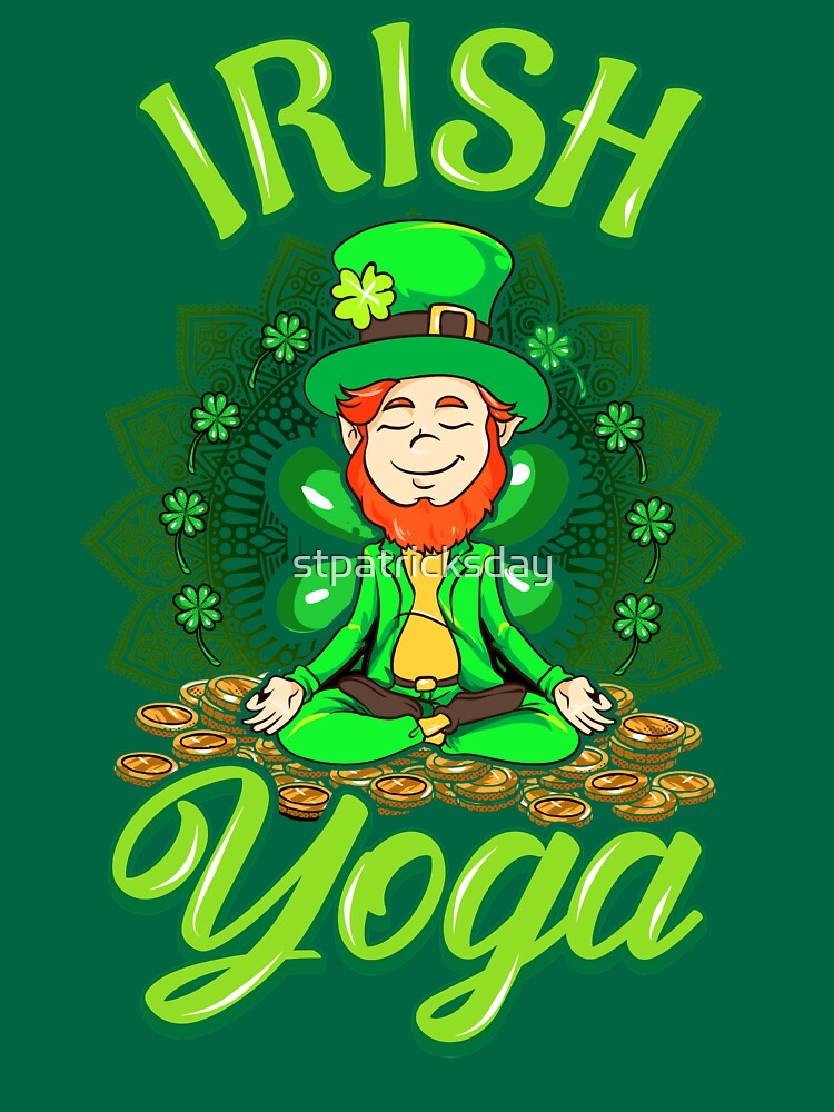 Irish Yoga Leprechaun Meditate St Patricks Day Ireland Essential T-Shirt  for Sale by stpatricksday