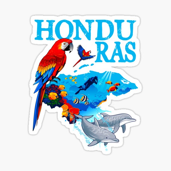 Mapa de Honduras Turistico Pegatina