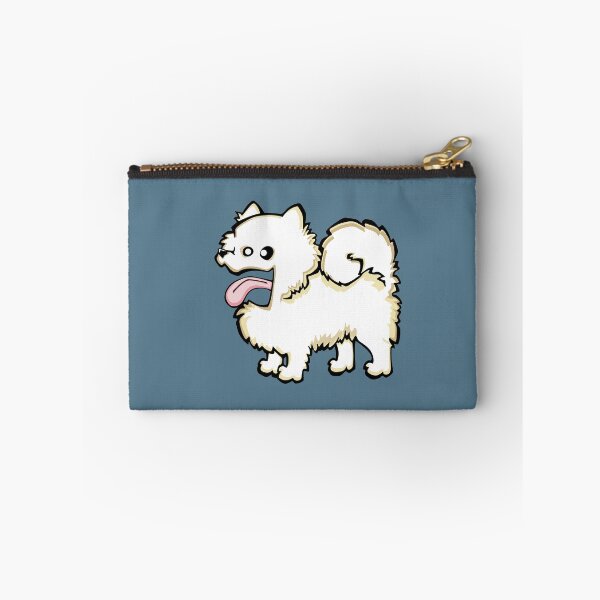 Item preview, Pomeranian - White (Full Body) BLUE BG designed and sold by TheChicken.