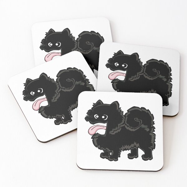 Item preview, Pomeranian - Black (Full Body) WHITE BG designed and sold by TheChicken.