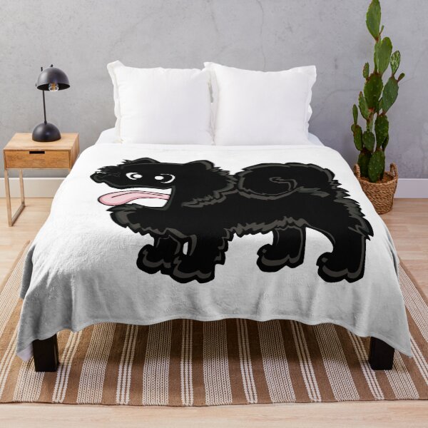 Item preview, Pomeranian - Black (Full Body) WHITE BG designed and sold by TheChicken.