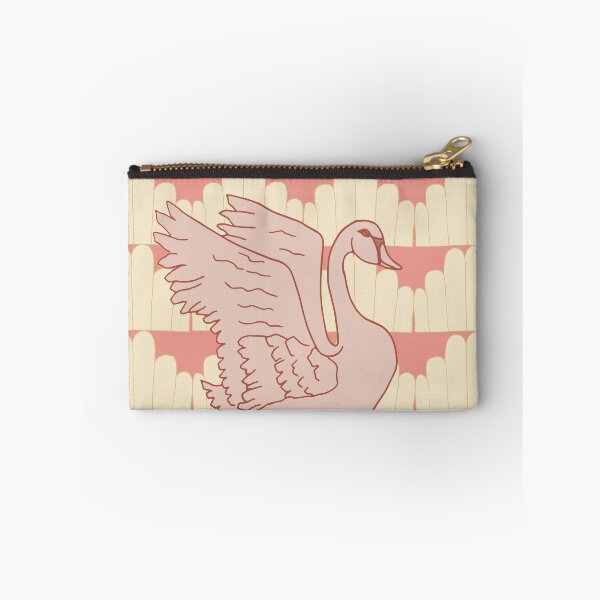 Item preview, Pink Swan Deco and Palms Illustration designed and sold by DeLislesRT.