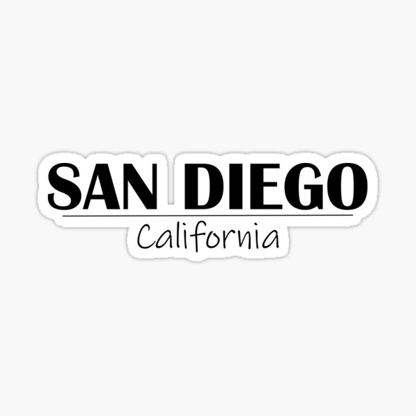 San Diego Sticker For Sale By Cdanziger Redbubble 0352