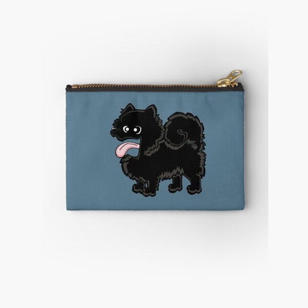 Item preview, Pomeranian - Black (Full Body) BLUE BG designed and sold by TheChicken.