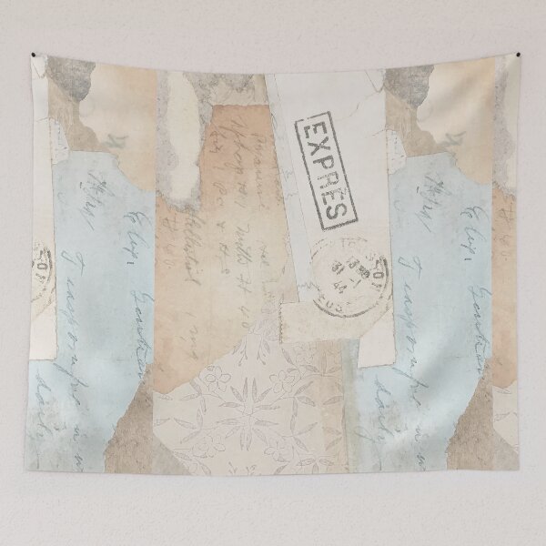 Item preview, Vintage Paper Collage Artwork / Old Letters / Ephemera designed and sold by FuzzyHoney.