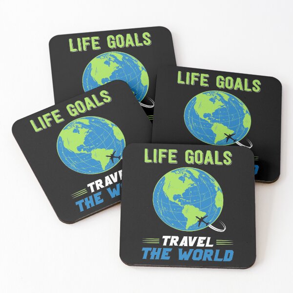 Item preview, Life Goals Travel Around the World Travelers Gift designed and sold by simplytldr.