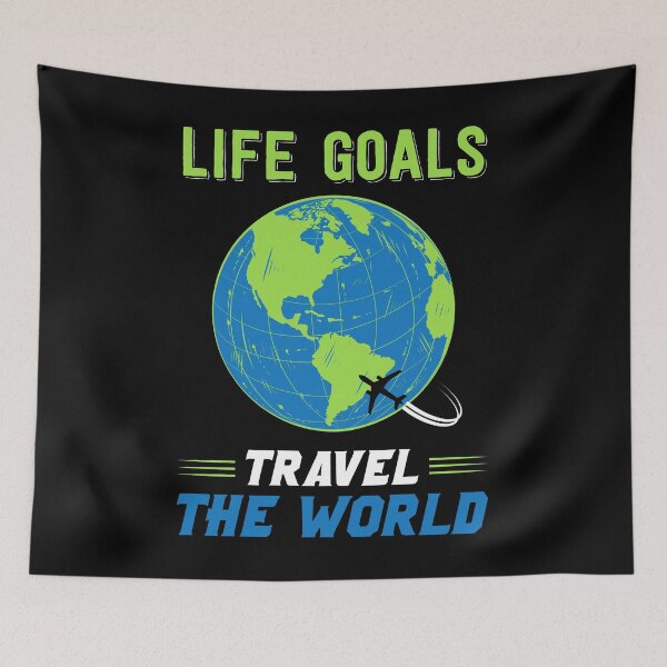 Item preview, Life Goals Travel Around the World Travelers Gift designed and sold by simplytldr.