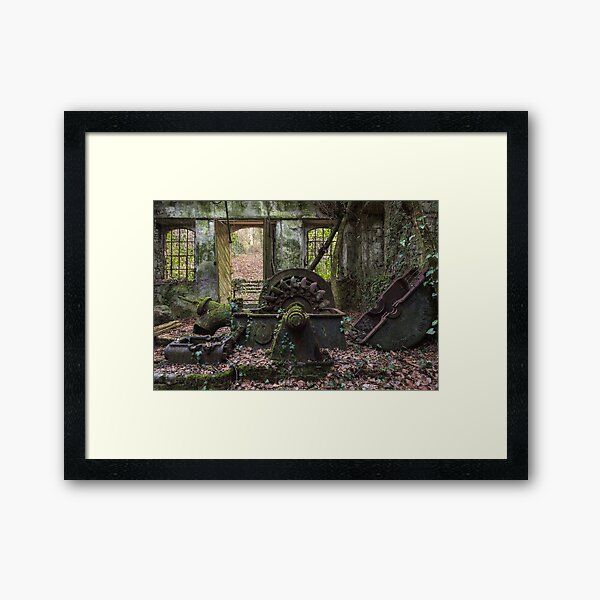 Green energy lost in the wood Framed Art Print