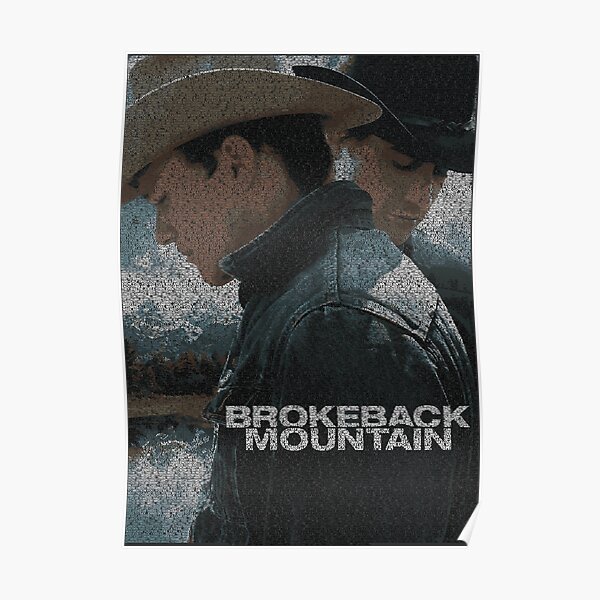 Text Portrait of Brokeback Mountain poster with full script of the movie Brokeback Mountain Poster