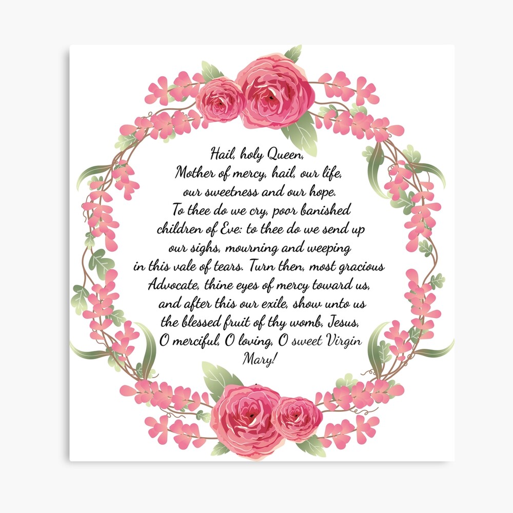 hail-holy-queen-art-board-print-for-sale-by-neteor-redbubble for Free Printable Hail Holy Queen Prayer Hail Holy Queen