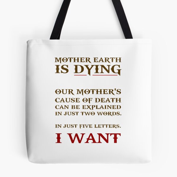 Item preview, Mother Earth is dying  designed and sold by WolfShadow27.