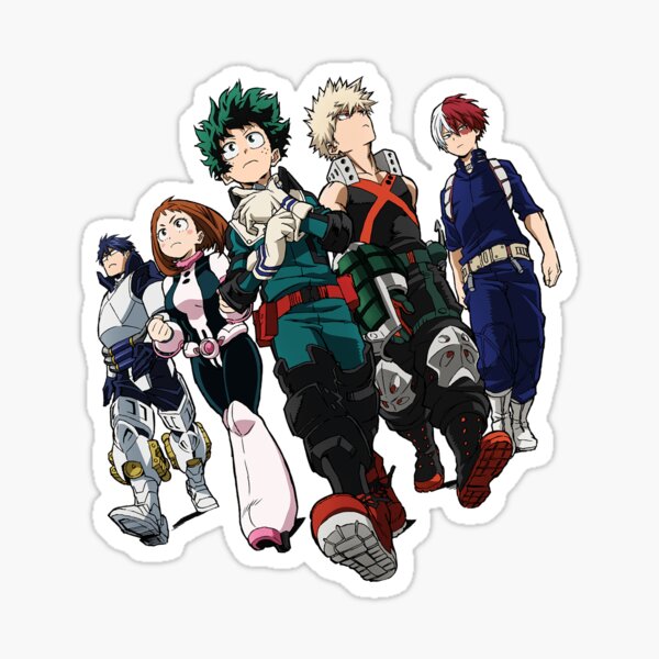 my hero academia stickers redbubble