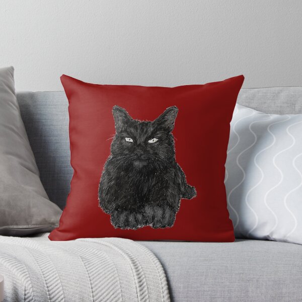 Black Cat Throw Pillow