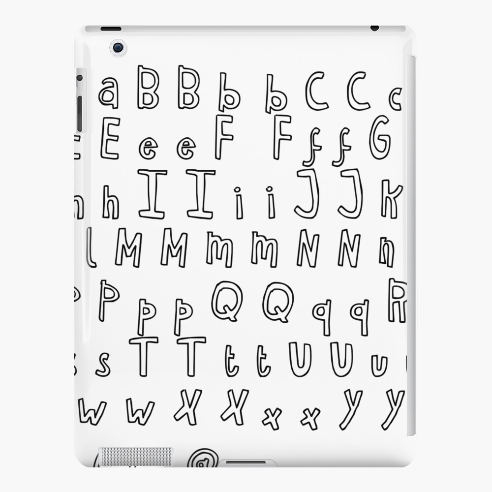 Alphabet Letters Abc Stickers iPad Case & Skin for Sale by