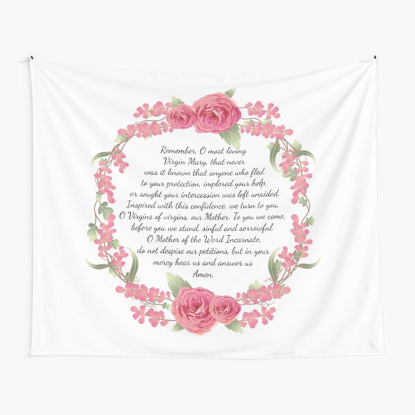 Pray For Us Oh Holy Mother Of God Tapestry By Neteor Redbubble