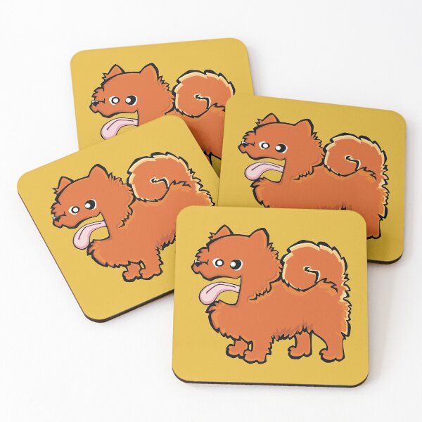 Item preview, Pomeranian - Orange (Full Body) YELLOW BG designed and sold by TheChicken.
