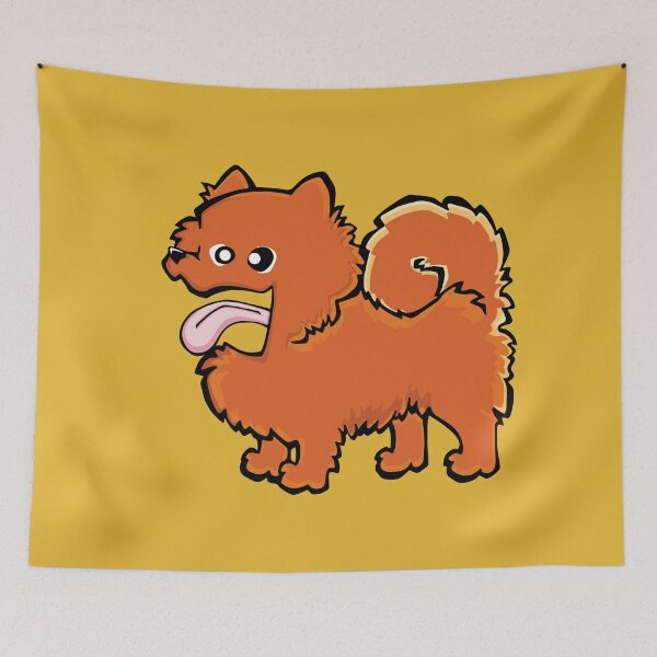 Item preview, Pomeranian - Orange (Full Body) YELLOW BG designed and sold by TheChicken.