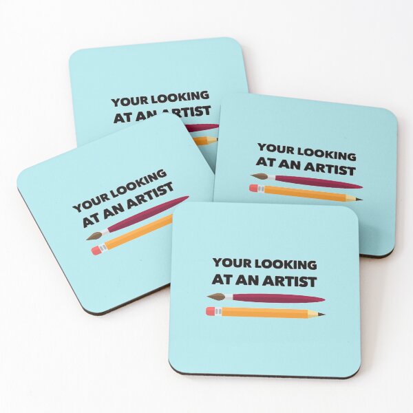 Item preview, 'Your Looking At An Artist' Cute Pencil and Paint Brush Design  designed and sold by StuffNStickers.