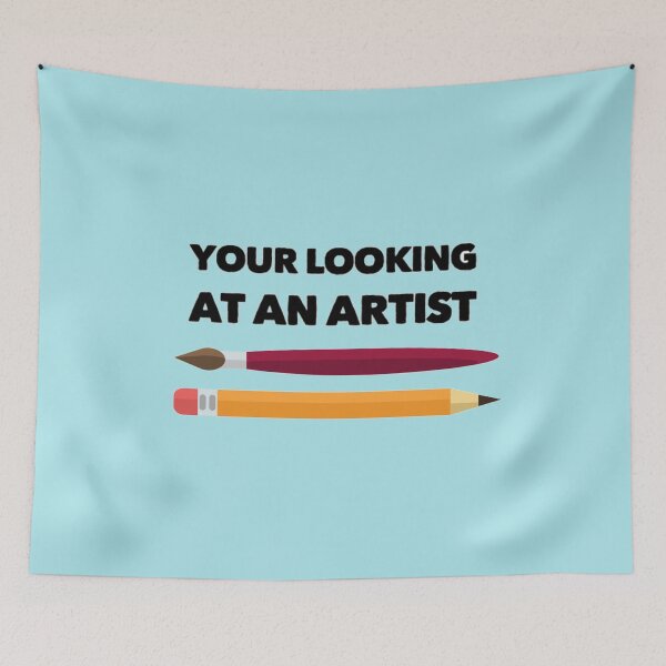 Item preview, 'Your Looking At An Artist' Cute Pencil and Paint Brush Design  designed and sold by StuffNStickers.