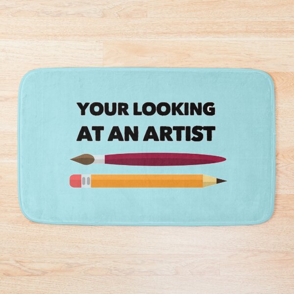 Item preview, 'Your Looking At An Artist' Cute Pencil and Paint Brush Design  designed and sold by StuffNStickers.