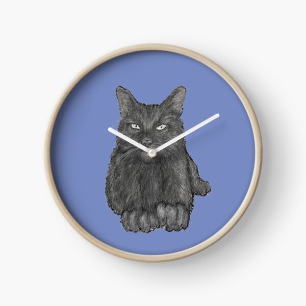 Grey Cat Clock