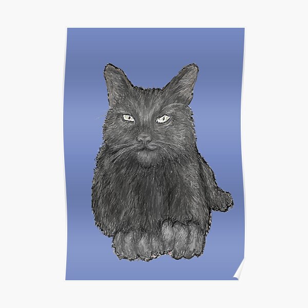 Grey Cat Poster