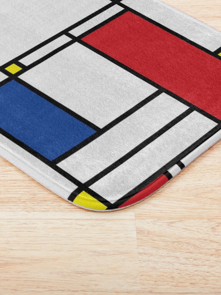 Alternate view of Mondrian Minimalist De Stijl Modern Art © fatfatin Bath Mat