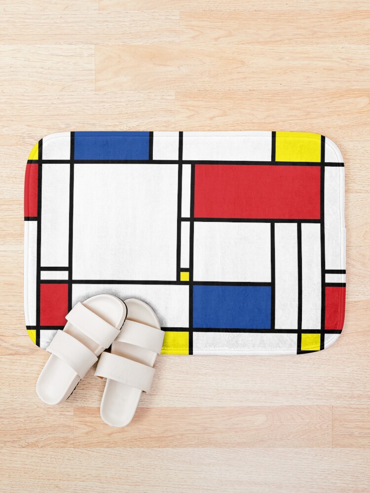 Alternate view of Mondrian Minimalist De Stijl Modern Art © fatfatin Bath Mat