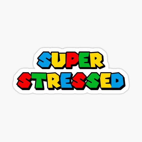 autocollant de jeu vidéo super stressé Sticker