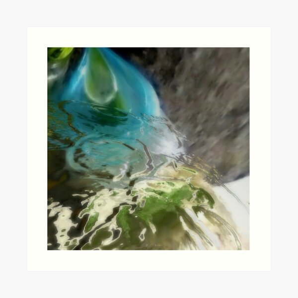 AQUATIC LEAF SPLASH Art Print