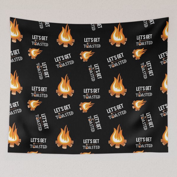 Item preview, Let's Get Toasted Funny Camping Fire Design designed and sold by Art by Jess.