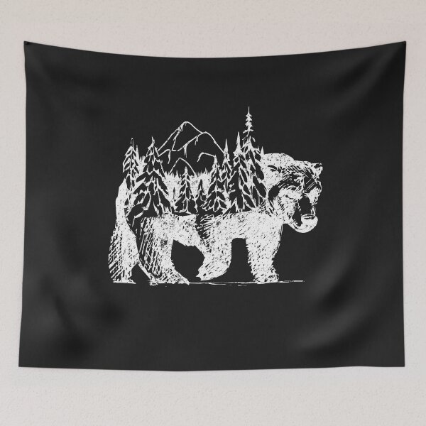 Item preview, Bear with forest and beautiful landscape on its back designed and sold by tarek25.
