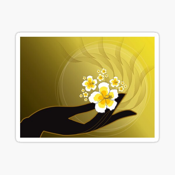 Item preview, Buddha's Hand and White Hibiscus © fatfatin  designed and sold by fatfatin.