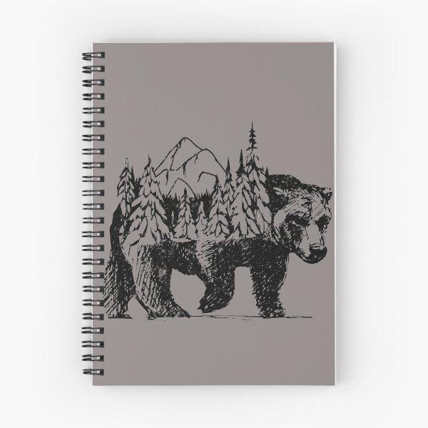 Item preview, Bear with forest and beautiful landscape on its back designed and sold by tarek25.