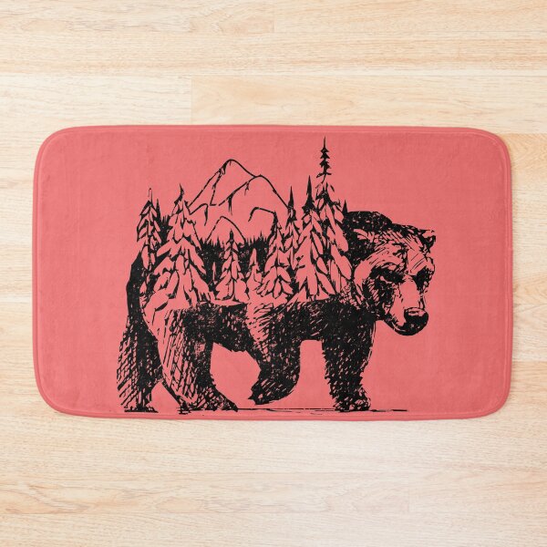 Item preview, Bear with forest and beautiful landscape on its back designed and sold by tarek25.