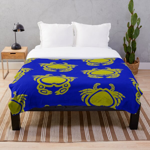 Indiginous Aboriginal Crab Throw Blanket