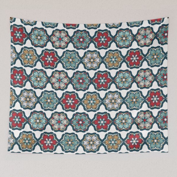 Item preview, Hand drawn abstract Christmas flower pattern designed and sold by Limolida.