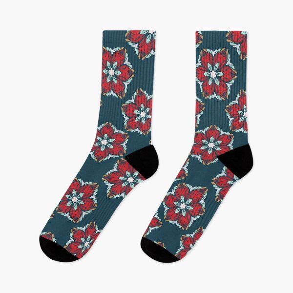 Item preview, Hand drawn abstract Christmas flower pattern.  designed and sold by Limolida.