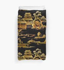 BLACK GOLD PAGODA GARDENS House of Harlequin Duvet Cover